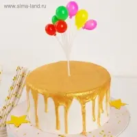 Топпер для торта &laquo;Шарики&raquo;, 17&times;8&times;4.5 см, МИКС