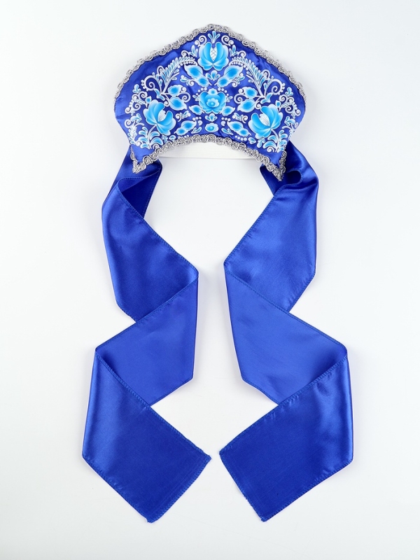 Карнавальный кокошник "Зимняя красавица", цвет синий, р-р 54-58