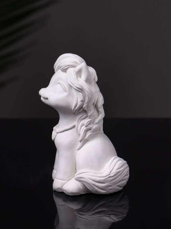 Статуэтка "Пони с подковой" 8х5х5 см, натуральный