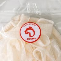 Мочалка для тела массажная со скрабером Доляна &laquo;Афродита&raquo;, 11&times;16 см, цвет бежевый