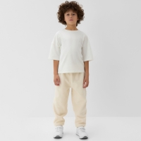 Брюки флисовые детские MINAKU: Fleece Soft, цвет бежевый, рост 128 см Брюки флисовые детские MINAKU: Fleece Soft, цвет бежевый, рост 128 см