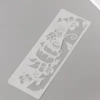 Трафарет бордюрный пластик "Торт с цветами" 10х30 см