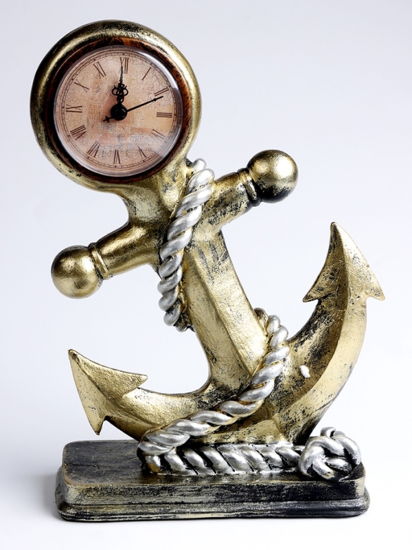 Часы настольные интерьерные &laquo;Якорь&raquo;, на батарейках, 18&times;7&times;27 см, d-8 см