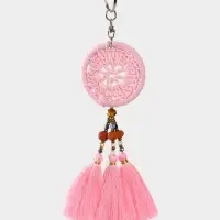 Брелок "Ловец снов" 19 см, цв. розовый