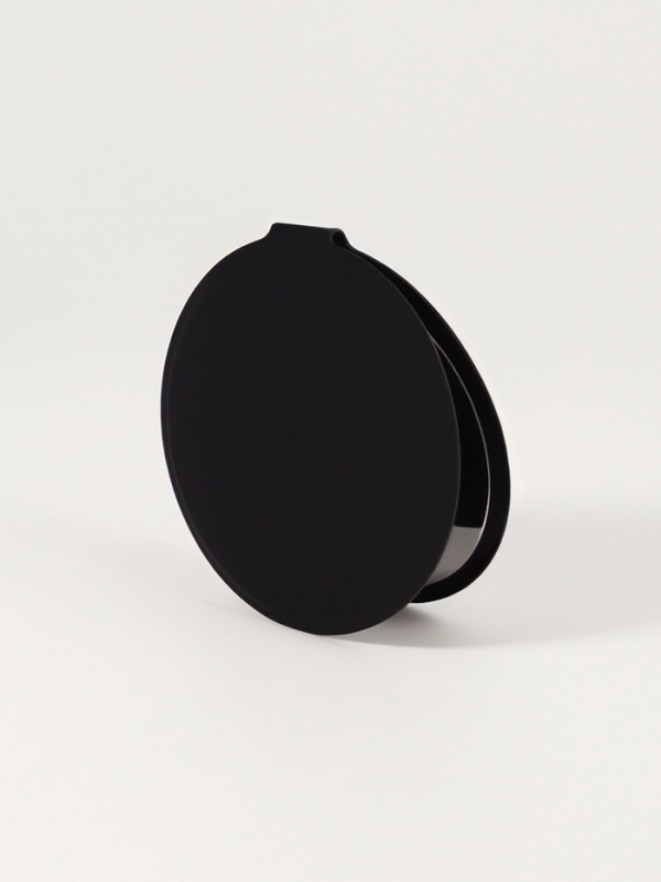 Зеркало складное (1) б/увел d7,2см кожзам/акрил черн пакет QF