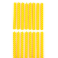 Свечи для торта, желтые,  16 шт., 6,5 х 0,5 см