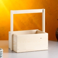 Кашпо деревянное 20×15×11(25) см Элегант "Рестайл Классик", с ручкой Дарим Красиво Кашпо деревянное 20×15×11(25) см Элегант "Рестайл Классик", с ручкой Дарим Красиво