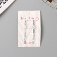 Невидимка для волос &laquo;Беат&raquo; (набор 2 шт) лепесток, 6 см, серебро