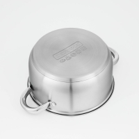 Кастрюля из нержавеющей стали Доляна &laquo;Гретте&raquo;, 3,2 л, d=20 см, с крышкой, капсульное дно, индукция