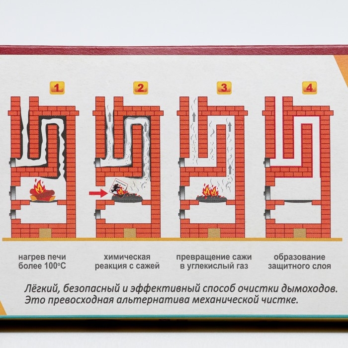Чистящее средство "Весёлый трубочист. ПОЛЕНО" для очистки дымоходов от сажи, копоти и смол,