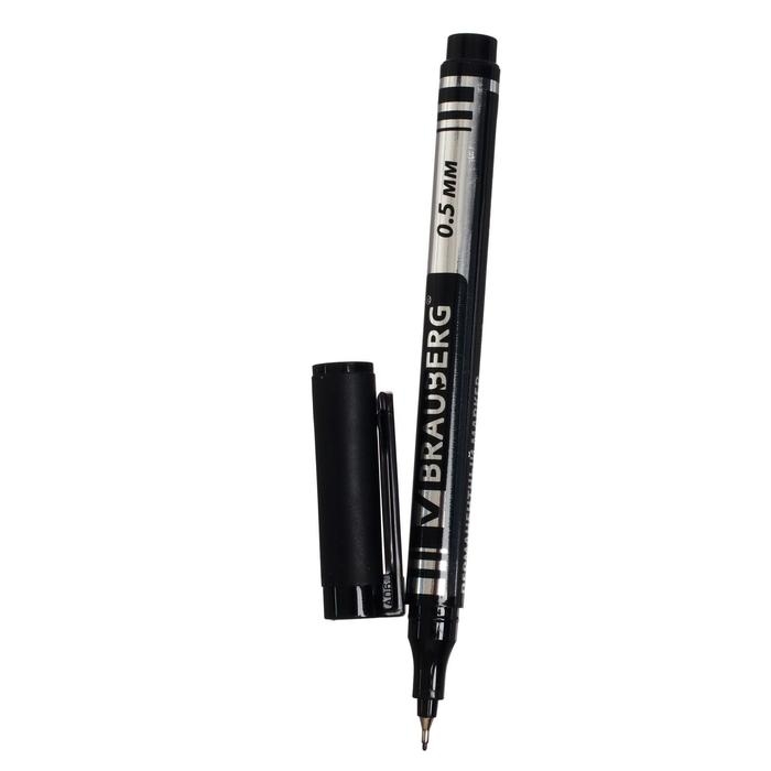 Маркер перманентный 0.5 мм BRAUBERG Jet, чёрный Маркер перманентный 0.5 мм BRAUBERG Jet, чёрный