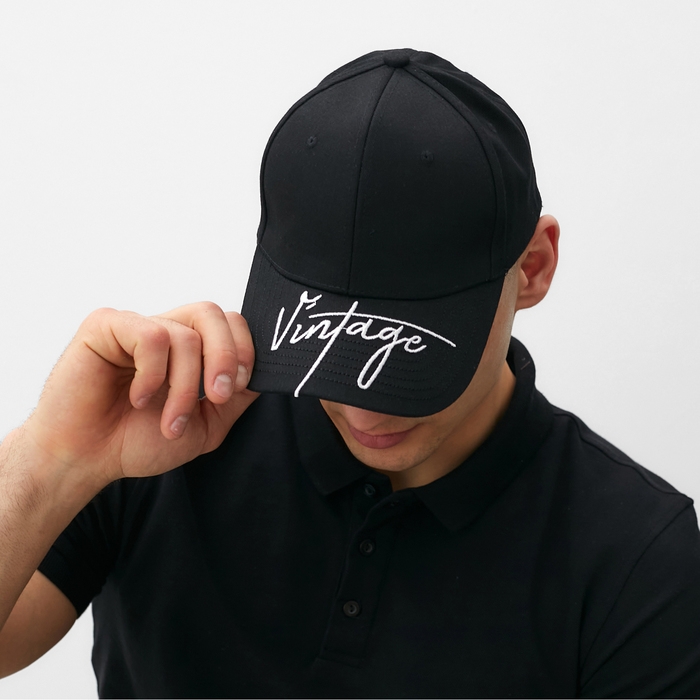 Кепка MINAKU Кепка MINAKU "Винтаж", цвет чёрный, размер 56-58