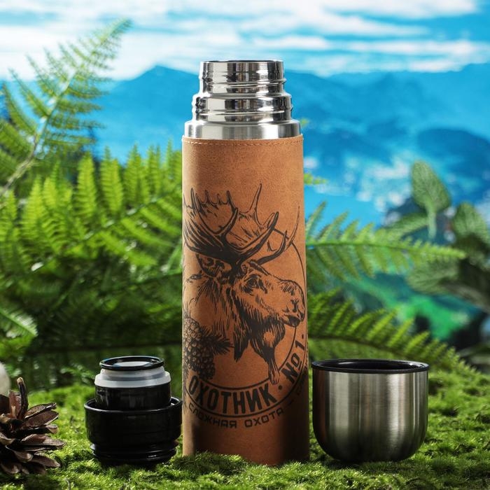 Набор &laquo;Лось&raquo;, термос 500 мл, кружка 2 шт