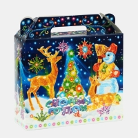 Новый год. Подарочная коробка новогодняя Чемоданчик малый "Неон.Инсталляция" 17,3 х 6,5 х 15 см. Новый год. Подарочная коробка новогодняя Чемоданчик малый "Неон.Инсталляция" 17,3 х 6,5 х 15 см.