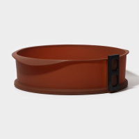 Форма для выпечки со стеклянным дном Доляна &laquo;Круг&raquo;, 25,5&times;7 см (от ручки до ручки 29 см), цвет коричневый