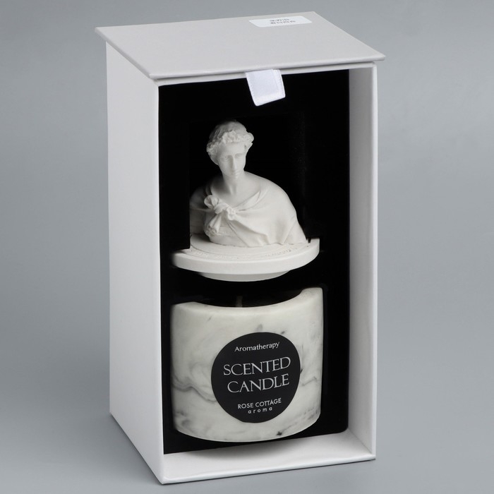 Свеча в бетоне ароматическая "Лилия", соевый воск