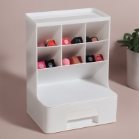 Органайзер для хранения, 6 секции, 1 ящик, 24 &times; 14 &times; 18 см, цвет белый