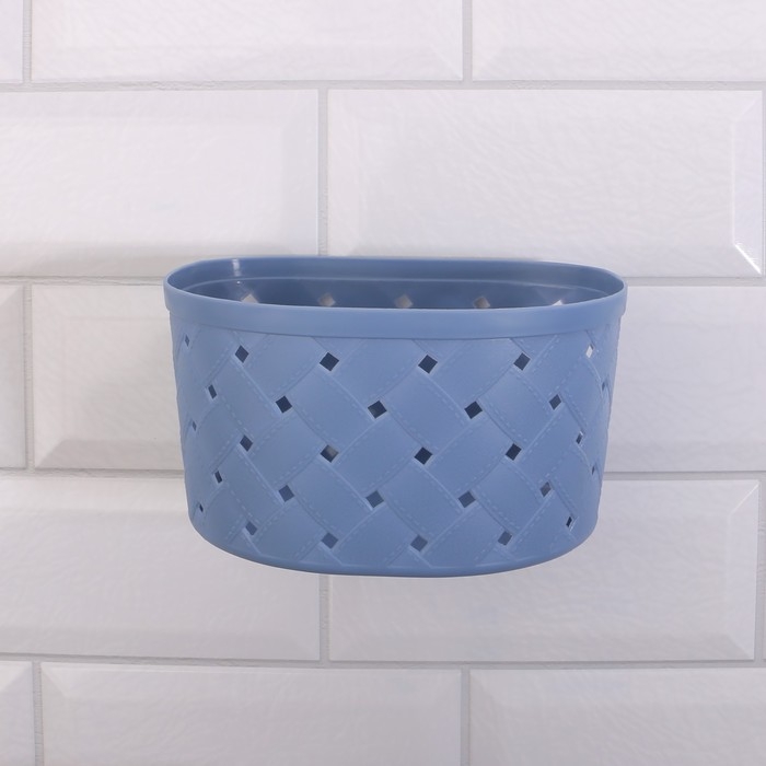 Органайзер для хранения, навесной, 1 секция, с клеевыми крючками, 16,5 × 12 × 9 см, цвет МИКС Органайзер для хранения, навесной, 1 секция, с клеевыми крючками, 16,5 × 12 × 9 см, цвет МИКС