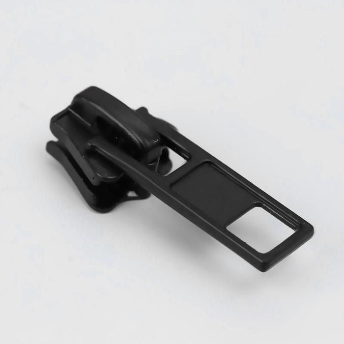 Бегунок автоматический для молнии &laquo;Трактор&raquo;, №8, 10 шт, цвет чёрный