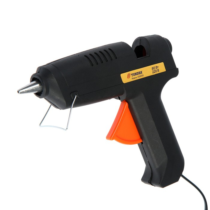 Клеевой пистолет ТУНДРА, 80 Вт, 220 В, 11 мм Клеевой пистолет ТУНДРА, 80 Вт, 220 В, 11 мм