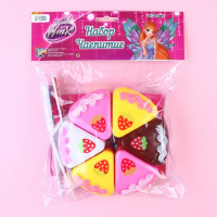 Набор игровой &laquo;Чаепитите&raquo;, феи WINX, тортик и 2 столовых прибора, с книгой рецептов