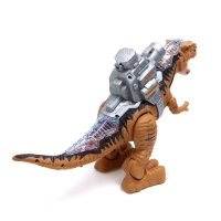 Динозавр &laquo;Рекс&raquo;, стреляет шарами, работает от батареек, свет и звук, цвет коричневый