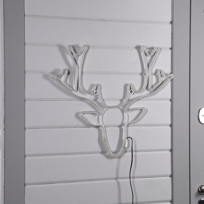 Неоновая фигура &laquo;Олень&raquo;, 70 &times; 59 см, 448 LED, 220 В, свечение белое