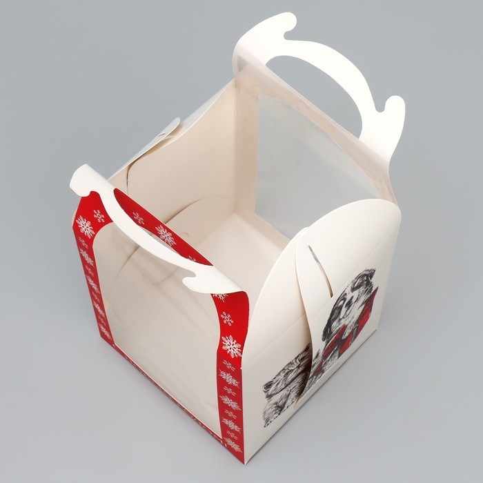 Складная коробка под маленький торт &laquo;С Новым годом!&raquo;, 15 х 15 х 18 см, Новый год