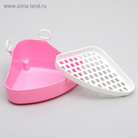 Туалет угловой для кроликов и хорьков, 18,5 х 18 см, микс цветов Туалет угловой для кроликов и хорьков, 18,5 х 18 см, микс цветов