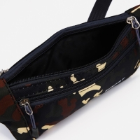 Сумка поясная на молнии, наружный карман, разъём для USB, цвет коричневый