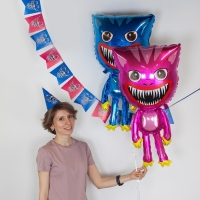 Шар фольгированный 28'' фигура, &laquo;Зубастики, Зубабасси&raquo;, синий