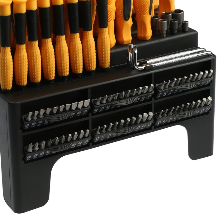 Набор профессиональных отверток и бит DEKO SS100 с удобной подставкой, 100 предметов