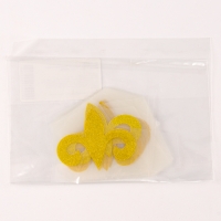 Термотрансфер на листе &laquo;Трилистник&raquo;, 5 х 7 см, набор 20 шт., золото с блёстками