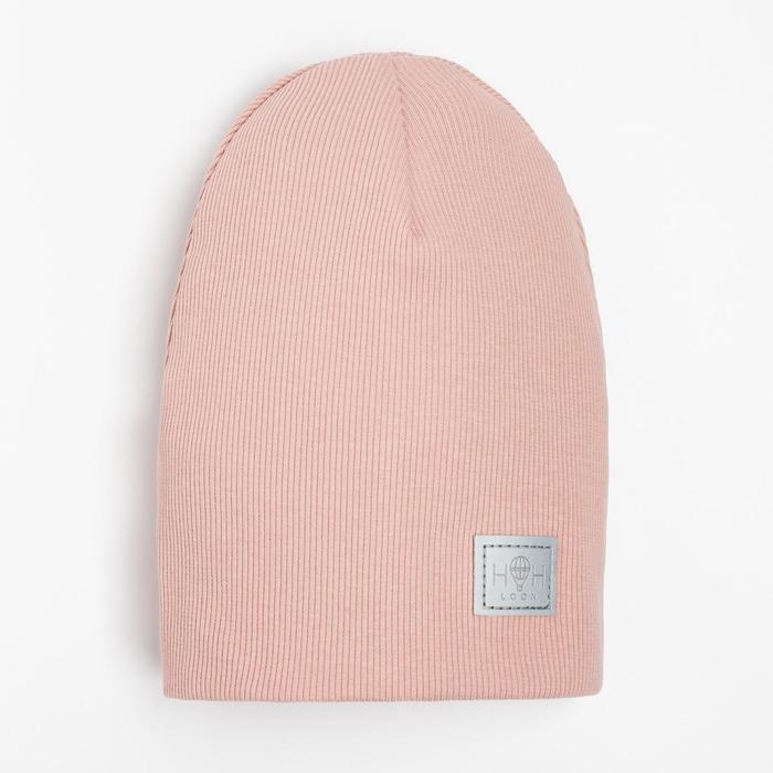 Шапка для девочки, цвет пудра, размер 54-58 Шапка для девочки, цвет пудра, размер 54-58