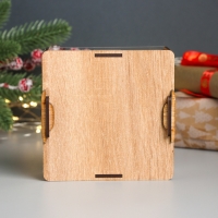 Новогодняя копилка с акрилом "Снеговик" 12х12х4 см Новогодняя копилка с акрилом "Снеговик" 12х12х4 см