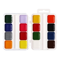 Акварель 16 цветов Calligrata, пластик, европодвес