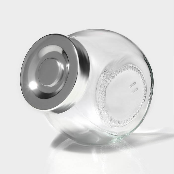 Банки стеклянные для хранения сыпучих продуктов &laquo;Блеск&raquo;, 200 мл, с пластмассовой крышкой, 4 шт