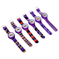 Часы наручные электронные, детские "Горошина", ремешок силикон,  l-22 см, фиолетовые