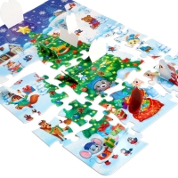 Пазлы с окошками «Новый год в лесу», 10 окошек, 20 деталей Пазлы с окошками «Новый год в лесу», 10 окошек, 20 деталей