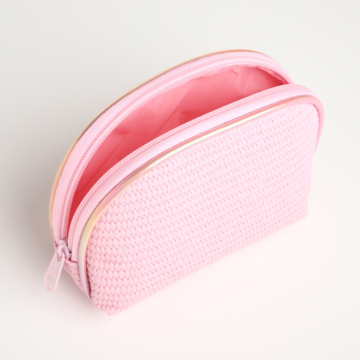 Набор косметичек 2 в 1 на молнии, цвет розовый Набор косметичек 2 в 1 на молнии, цвет розовый