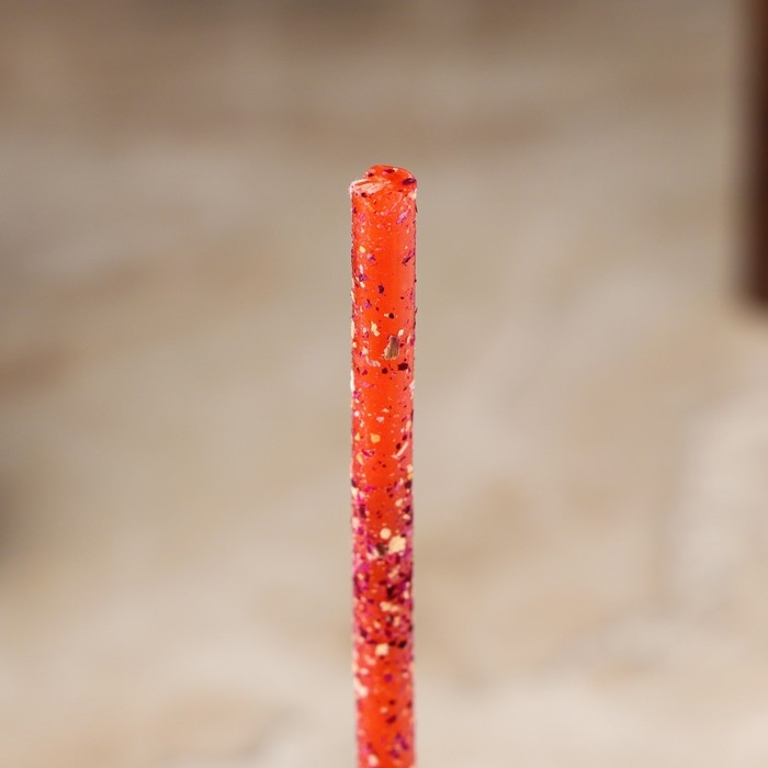 Свеча магическая восковая Свеча магическая восковая "Гармония и блаженство", с розой, 16х0,6 см, красный