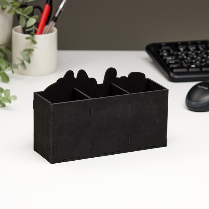 Органайзер для канцелярии "Бу! Кто не спрятался..." 3 отделения, 18,7х6,5х11,3 см