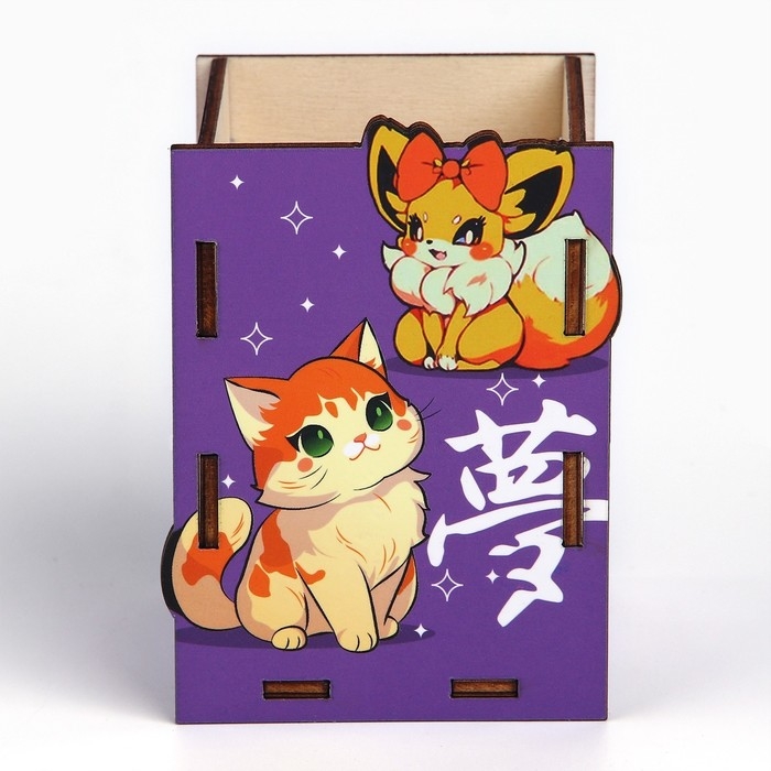 Органайзер для канцелярии &laquo;Милашки Чиби&raquo; 6.7 х 6.5 х 9.6 см