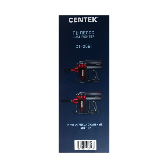 Пылесос Centek CT-2561, вертикальный, 1000/150 Вт, 0.5 л, чёрно-красный Пылесос Centek CT-2561, вертикальный, 1000/150 Вт, 0.5 л, чёрно-красный