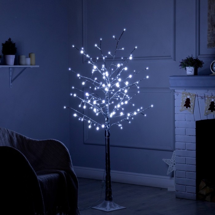 Светодиодное дерево &laquo;Серебристое&raquo; 1.5 м, 150 LED, постоянное свечение, 220 В, свечение белое