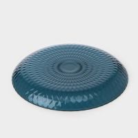 Набор столовый стеклянный &laquo;Идиллия&raquo;, 19 предметов: 6 тарелок d=25 см, 6 тарелок d=19 см, 6 тарелок d=18 см, салатник d=23 см, цвет лондон топаз