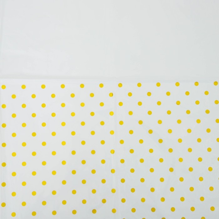 Клеёнка на стол &laquo;Горох&raquo;, 137&times;220 см, цвет золотой
