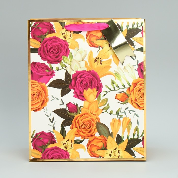 Пакет подарочный с шильдиком, упаковка, &laquo;На радость тебе&raquo;, 30.5 х 25 х 12.5 см