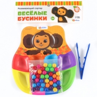 Развивающий сортер для детей "Весёлые бусинки", 8 цветов, Чебурашка Развивающий сортер для детей "Весёлые бусинки", 8 цветов, Чебурашка