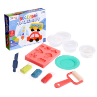 Набор для игры с пластилином &laquo;Весёлый транспорт&raquo;, 4 баночки с пластилином